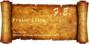 Freisz Elina névjegykártya